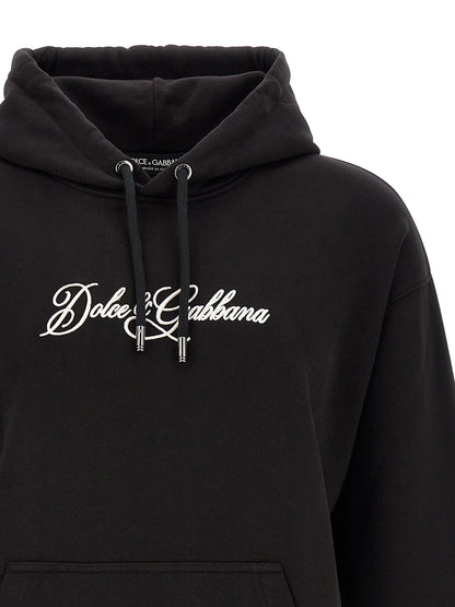 Dolce & Gabbana Black Cotton Sweatshirt