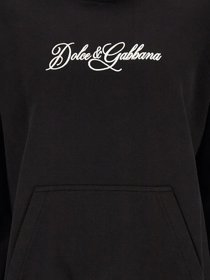 Dolce & Gabbana Black Cotton Sweatshirt