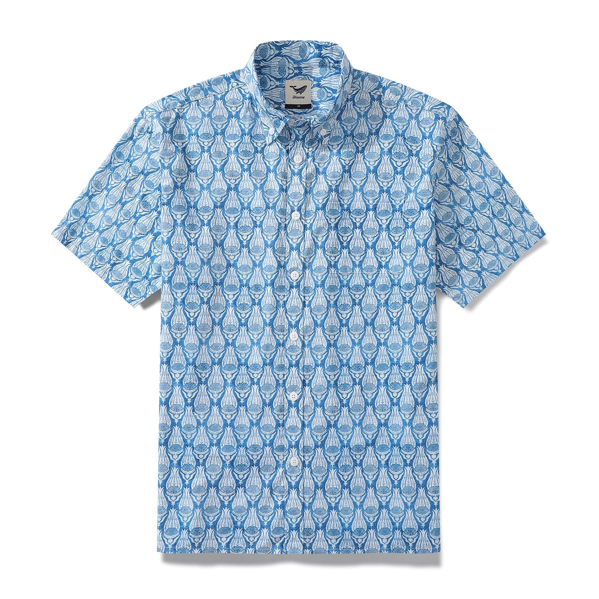 Men's Hawaiian Shirt Vintage Flowers Print Cotton Button-down By Amy