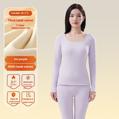 Women's Autumn Winter Berber Fleece Thermal Underwear