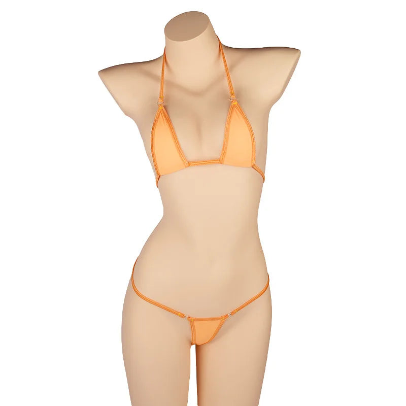 DEKA Solid Women Transparent Mini Micro Bikini Set Bandage Thong Underwear G-String Bra Swimsuit Brazilian Swimwear Sleepwear