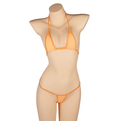 DEKA Solid Women Transparent Mini Micro Bikini Set Bandage Thong Underwear G-String Bra Swimsuit Brazilian Swimwear Sleepwear