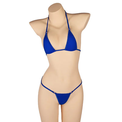 DEKA Solid Transparent Bikini Women Mini Micro Bikini Set Bandage Thong Underwear G-String Bra Swimsuit Brazilian Swimwear