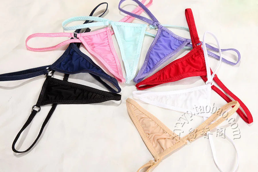 DEKA Solid Transparent Bikini Women Mini Micro Bikini Set Bandage Thong Underwear G-String Bra Swimsuit Brazilian Swimwear