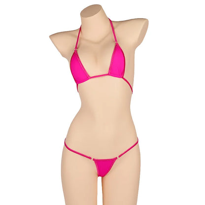 DEKA Solid Transparent Bikini Women Mini Micro Bikini Set Bandage Thong Underwear G-String Bra Swimsuit Brazilian Swimwear