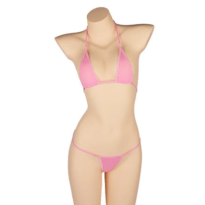 DEKA Solid Transparent Bikini Women Mini Micro Bikini Set Bandage Thong Underwear G-String Bra Swimsuit Brazilian Swimwear