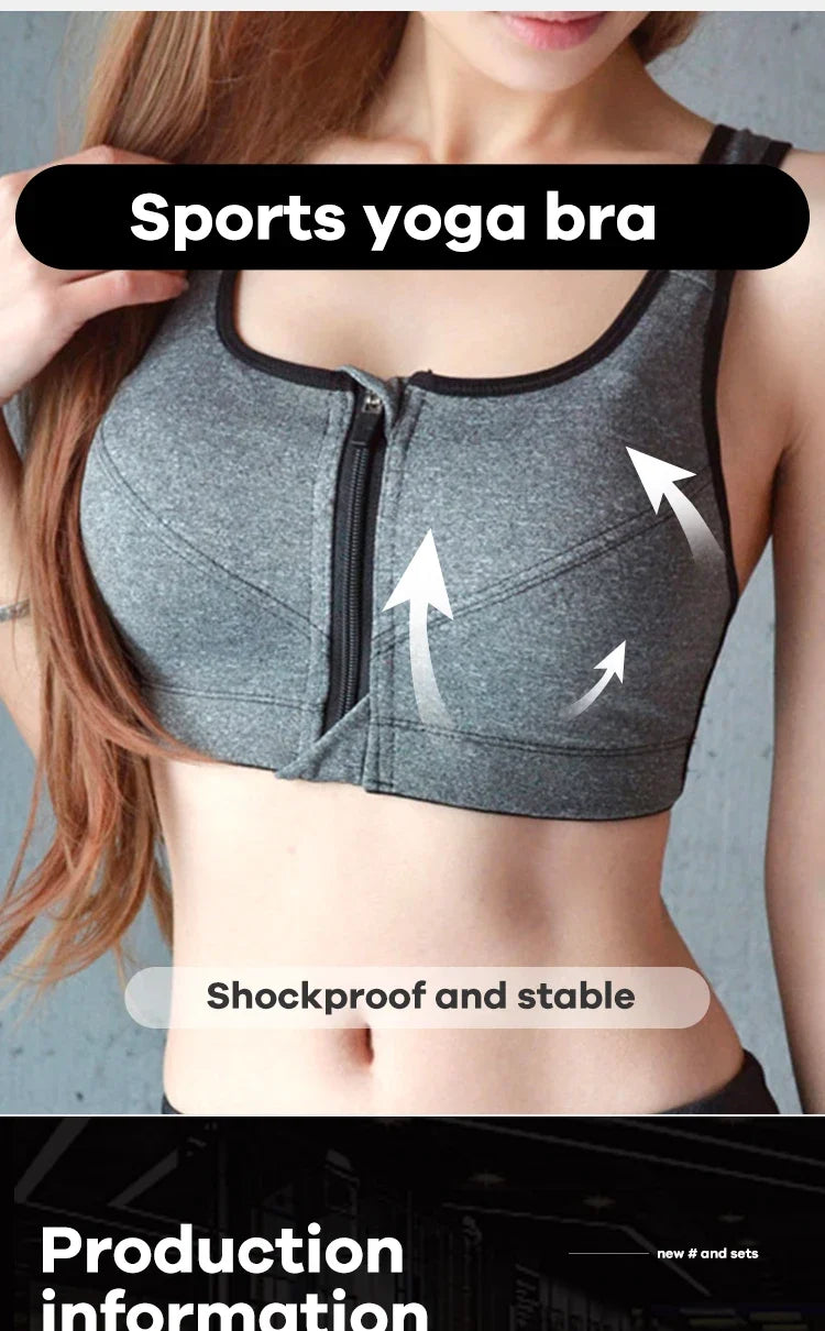 CZGUKE Yoga Fitness Bra Shock-absorbing Sports Bra Breathable and Quick Drying Training Running WOMEN'S Underwear
