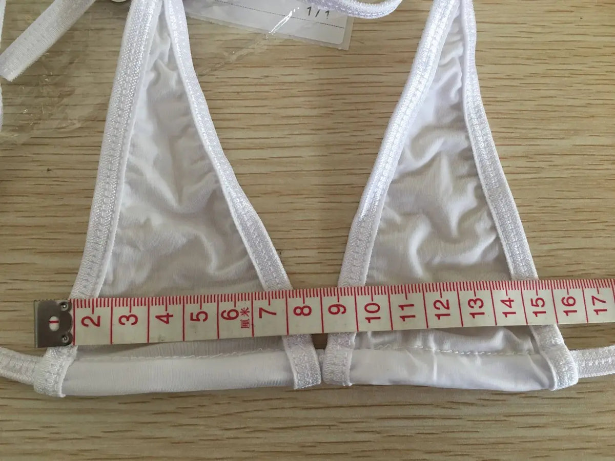 DEKA Solid Transparent Bikini Women Mini Micro Bikini Set Bandage Thong Underwear G-String Bra Swimsuit Brazilian Swimwear