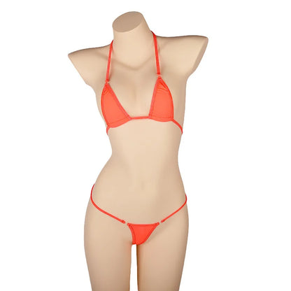 DEKA Solid Transparent Bikini Women Mini Micro Bikini Set Bandage Thong Underwear G-String Bra Swimsuit Brazilian Swimwear