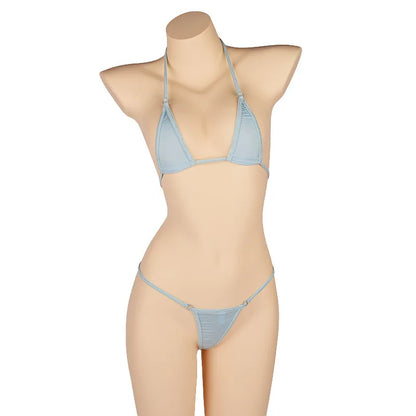 DEKA Solid Transparent Bikini Women Mini Micro Bikini Set Bandage Thong Underwear G-String Bra Swimsuit Brazilian Swimwear