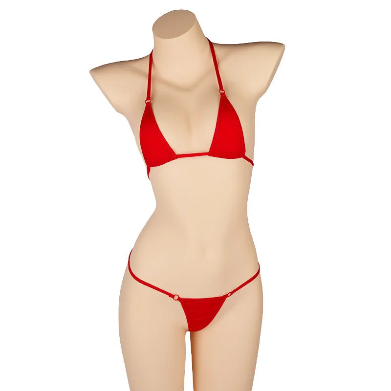 DEKA Solid Women Transparent Mini Micro Bikini Set Bandage Thong Underwear G-String Bra Swimsuit Brazilian Swimwear Sleepwear