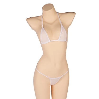 DEKA Solid Transparent Bikini Women Mini Micro Bikini Set Bandage Thong Underwear G-String Bra Swimsuit Brazilian Swimwear