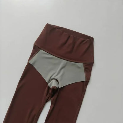 Nude Yoga Leggings Women High Waist One-piece Fitness Wear-free Underwear Belt Pocket Sports Pilates Trousers Fitness Pants
