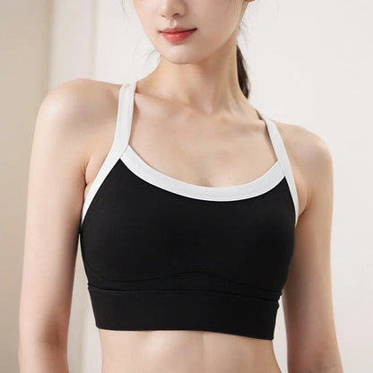 New Selling High Strength Sports Underwear Women's Shock-proof Cross Back Yoga Wear Sports Bra Fitness Vest