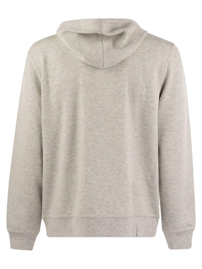 Brunello Cucinelli Men Cotton, Cashmere And Silk Fleece Zipped Topwear