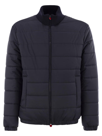 Kiton Men Technical Fabric Bomber Jacket