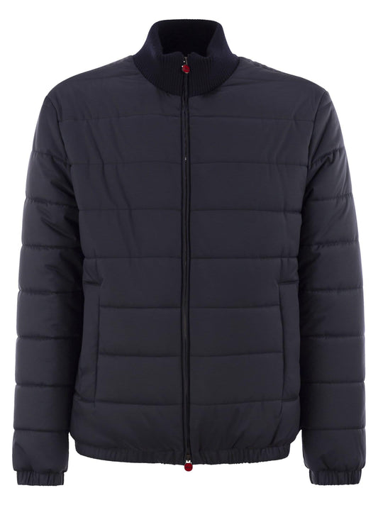 Kiton Men Technical Fabric Bomber Jacket