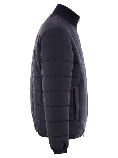 Kiton Men Technical Fabric Bomber Jacket